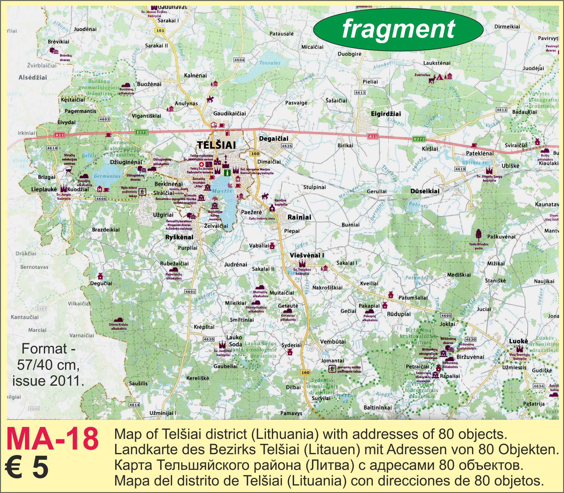 Map of Telšiai Lithuania